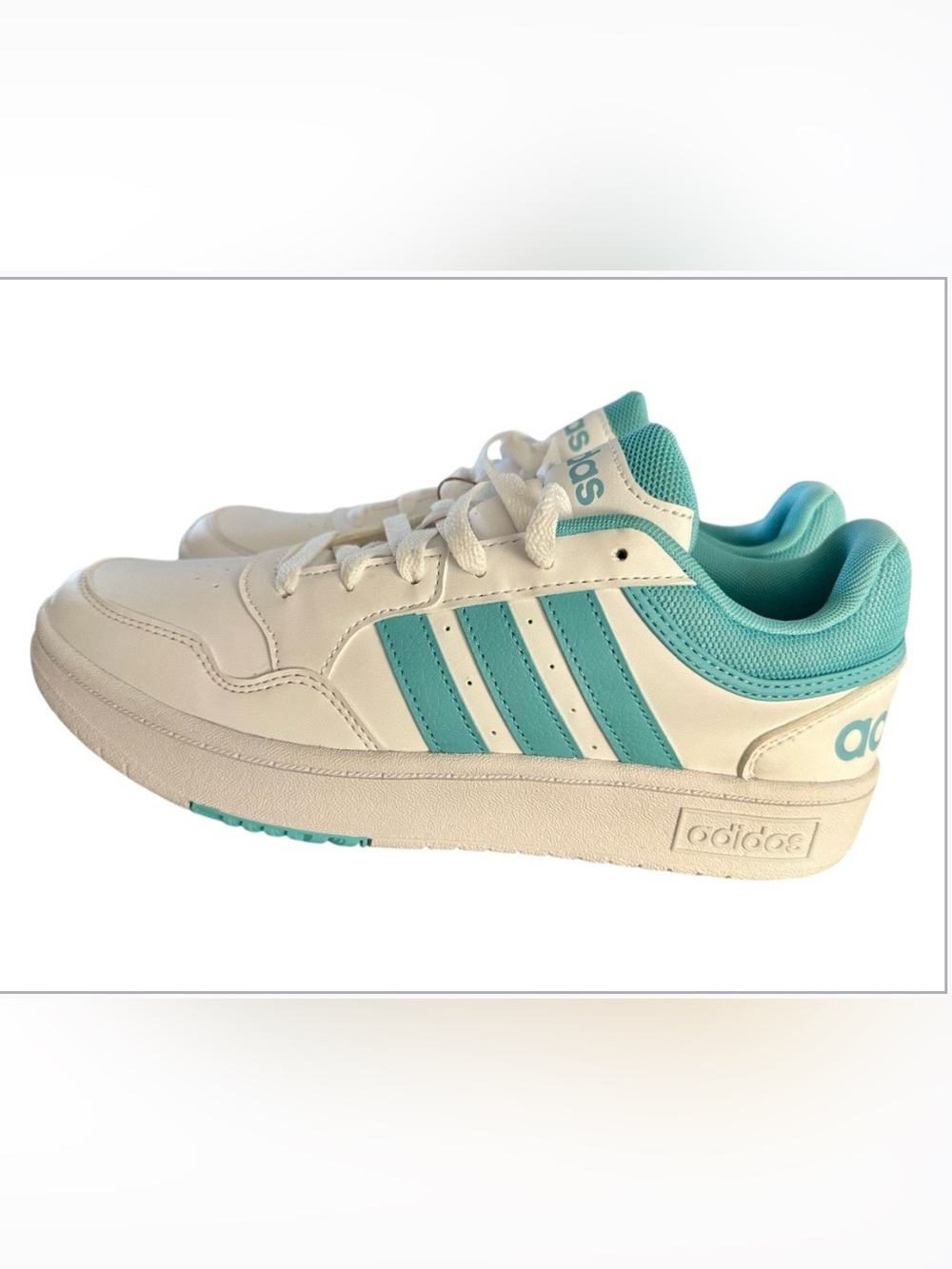 adidas Hoops 3.0 W Women’s Low Top Lace-Up Basketball Sneakers White Blue IG6108